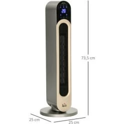 HOMCOM Chauffage Soufflant Oscillant 1100/2200 W - Mini Radiateur Céramique PTC - Télécommande Incluse - Chauffage D'appoint Noir - Noir 9 HOMCOM Chauffage Soufflant Oscillant 1100/2200 W - Mini Radiateur Céramique PTC - Télécommande Incluse - Chauffage D'appoint Noir - Noir -France HOMCOM Soldes 2022 67360736 3
