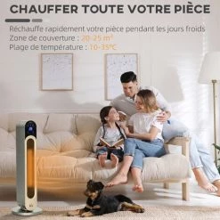 HOMCOM Chauffage Soufflant Oscillant 1100/2200 W - Mini Radiateur Céramique PTC - Télécommande Incluse - Chauffage D'appoint Noir - Noir 10 HOMCOM Chauffage Soufflant Oscillant 1100/2200 W - Mini Radiateur Céramique PTC - Télécommande Incluse - Chauffage D'appoint Noir - Noir -France HOMCOM Soldes 2022 67360736 4