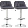 HOMCOM Lot De 2 Tabouret De Bar Design Contemporain Hauteur D'assise Réglable 59-81 Cm Et Pivotant - Revêtement Tissu Effet Velours - Pied Métal - Gris - Gris 2 HOMCOM Lot De 2 Tabouret De Bar Design Contemporain Hauteur D'assise Réglable 59-81 Cm Et Pivotant - Revêtement Tissu Effet Velours - Pied Métal - Gris - Gris -France HOMCOM Soldes 2022 67371478 1