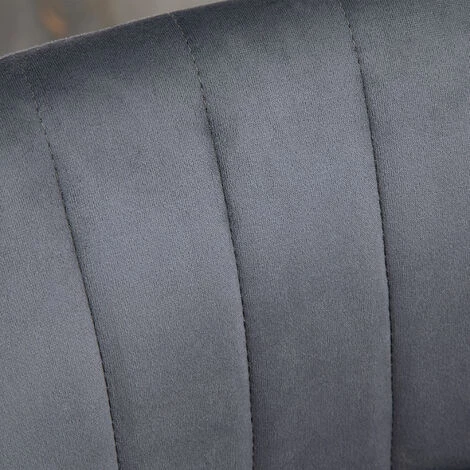 HOMCOM Lot De 2 Tabouret De Bar Design Contemporain Hauteur D'assise Réglable 59-81 Cm Et Pivotant - Revêtement Tissu Effet Velours - Pied Métal - Gris - Gris 6 HOMCOM Lot De 2 Tabouret De Bar Design Contemporain Hauteur D'assise Réglable 59-81 Cm Et Pivotant - Revêtement Tissu Effet Velours - Pied Métal - Gris - Gris – Image 4