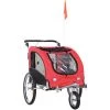 HOMCOM Remorque Vélo Jogger 2 En 1 Pour Animaux Drapeau Roue Avant Pivotante Réflecteurs Et Barre D'attelage Inclus Rouge Noir 2 HOMCOM Remorque Vélo Jogger 2 En 1 Pour Animaux Drapeau Roue Avant Pivotante Réflecteurs Et Barre D'attelage Inclus Rouge Noir -France HOMCOM Soldes 2022 6812118 1