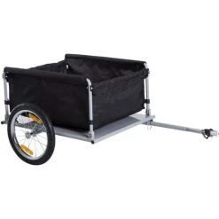 HOMCOM Remorque De Transport Vélo Cargo Barre D'attelage Incluse Housse Amovible 4 Réflecteurs Charge Max. 40 Kg Noir Jaune - Noir 11 HOMCOM Remorque De Transport Vélo Cargo Barre D'attelage Incluse Housse Amovible 4 Réflecteurs Charge Max. 40 Kg Noir Jaune - Noir -France HOMCOM Soldes 2022 6812120 5