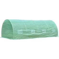 HOMCOM Serre De Jardin Tunnel 6L X 3l X 2H M Châssis Tubulaire Acier Galvanisé Renforcé 2,5 Cm 8 Fenêtres 1 Porte Vert - Vert -France HOMCOM Soldes 2022 6812164 4