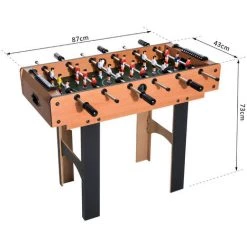 HOMCOM Table Multi Jeux 4 En 1 Babyfoot Billard Air Hockey Ping-pong Avec Accessoires MDF Bois 87 X 43 X 73 Cm - Marron 9 HOMCOM Table Multi Jeux 4 En 1 Babyfoot Billard Air Hockey Ping-pong Avec Accessoires MDF Bois 87 X 43 X 73 Cm - Marron -France HOMCOM Soldes 2022 6812246 3