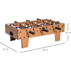 HOMCOM Table Baby-foot Pour Enfants à Partir De 3 Ans 2 Ballons 18 Joueurs 69 X 37 X 24 Cm - Marron 9 HOMCOM Table Baby-foot Pour Enfants à Partir De 3 Ans 2 Ballons 18 Joueurs 69 X 37 X 24 Cm - Marron -France HOMCOM Soldes 2022 6812247 3