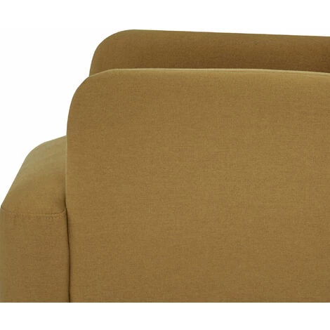 HOMCOM Fauteuil Style Classique Dossier 4 Boutons Piètement Effilé Incliné Bouleau Revêtement Aspect Lin Moutarde Foncé - Moutarde 7 HOMCOM Fauteuil Style Classique Dossier 4 Boutons Piètement Effilé Incliné Bouleau Revêtement Aspect Lin Moutarde Foncé - Moutarde – Image 5