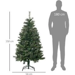 HOMCOM Sapin De Noël Artificiel Ø 84 X 150H Cm 665 Branches épines Imitation Nordmann Grand Réalisme Vert - Vert 9 HOMCOM Sapin De Noël Artificiel Ø 84 X 150H Cm 665 Branches épines Imitation Nordmann Grand Réalisme Vert - Vert -France HOMCOM Soldes 2022 68595392 3