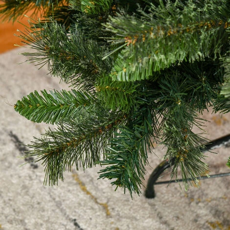 HOMCOM Sapin De Noël Artificiel Ø 84 X 150H Cm 665 Branches épines Imitation Nordmann Grand Réalisme Vert - Vert 6 HOMCOM Sapin De Noël Artificiel Ø 84 X 150H Cm 665 Branches épines Imitation Nordmann Grand Réalisme Vert - Vert – Image 4