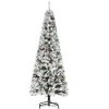HOMCOM Sapin De Noël Artificiel Branches Enneigées Ø 55 X 180H Cm 600 Branches épines Imitation Nordmann Grand Réalisme 23 Houx 23 Pommes De Pin - Vert -France HOMCOM Soldes 2022 68595393 1