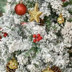 HOMCOM Sapin De Noël Artificiel Branches Enneigées Ø 55 X 180H Cm 600 Branches épines Imitation Nordmann Grand Réalisme 23 Houx 23 Pommes De Pin - Vert 11 HOMCOM Sapin De Noël Artificiel Branches Enneigées Ø 55 X 180H Cm 600 Branches épines Imitation Nordmann Grand Réalisme 23 Houx 23 Pommes De Pin - Vert -France HOMCOM Soldes 2022 68595393 5