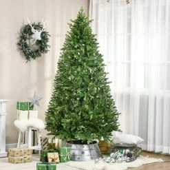 HOMCOM Sapin De Noël Artificiel Ø 91 X 210H Cm 865 Branches épines Imitation Nordmann Grand Réalisme Vert - Vert -France HOMCOM Soldes 2022 68595394 2