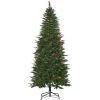 HOMCOM Sapin De Noël Artificiel Décoré Ø 78 X 210H Cm 746 Branches épines Grand Réalisme 45 Baies Rouges - Vert -France HOMCOM Soldes 2022 68595395 1