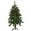 HOMCOM Sapin De Noël Artificiel Ø 61 X 120H Cm Pied Support Inclus 260 Branches épines Grand Réalisme Vert - Vert