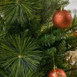 HOMCOM Sapin De Noël Artificiel Ø 61 X 120H Cm Pied Support Inclus 260 Branches épines Grand Réalisme Vert - Vert -France HOMCOM Soldes 2022 68595397 4