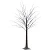 HOMCOM Arbre Lumineux LED Aspect Enneigé - Décoration Lumineuse - 96 LEDS Blanc Froid - Norme IP 44 - Usage Intérieur/extérieur - 1,5H M - Métal PP Brun - Brun