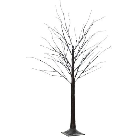 HOMCOM Arbre Lumineux LED Aspect Enneigé - Décoration Lumineuse - 96 LEDS Blanc Froid - Norme IP 44 - Usage Intérieur/extérieur - 1,5H M - Métal PP Brun - Brun 3 HOMCOM Arbre Lumineux LED Aspect Enneigé - Décoration Lumineuse - 96 LEDS Blanc Froid - Norme IP 44 - Usage Intérieur/extérieur - 1,5H M - Métal PP Brun - Brun