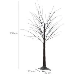 HOMCOM Arbre Lumineux LED Aspect Enneigé - Décoration Lumineuse - 96 LEDS Blanc Froid - Norme IP 44 - Usage Intérieur/extérieur - 1,5H M - Métal PP Brun - Brun 9 HOMCOM Arbre Lumineux LED Aspect Enneigé - Décoration Lumineuse - 96 LEDS Blanc Froid - Norme IP 44 - Usage Intérieur/extérieur - 1,5H M - Métal PP Brun - Brun -France HOMCOM Soldes 2022 68595409 3