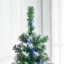 HOMCOM Sapin De Noël Artificiel Lumineux LED X 250 Multicolore Aspect Enneigé Ø 53 X 150H Cm 408 Branches Vert Blanc - Vert 11 HOMCOM Sapin De Noël Artificiel Lumineux LED X 250 Multicolore Aspect Enneigé Ø 53 X 150H Cm 408 Branches Vert Blanc - Vert -France HOMCOM Soldes 2022 68595410 5