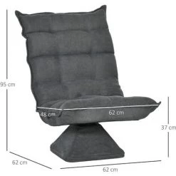 HOMCOM Fauteuil Relax Grand Confort Pivotant Inclinaison Réglable 5 Niv. épais Garnissage Mousse Haute Densité Tissu Velours Microfibre Gris - Gris 9 HOMCOM Fauteuil Relax Grand Confort Pivotant Inclinaison Réglable 5 Niv. épais Garnissage Mousse Haute Densité Tissu Velours Microfibre Gris - Gris -France HOMCOM Soldes 2022 69767398 3
