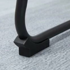 HOMCOM Lot De 2 Tabourets De Bar Industriel - Assise Rembourrée Revêtement PU H. 61 Cm - Dossier - Métal ABS Noir - Noir -France HOMCOM Soldes 2022 70569076 5