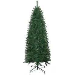 HOMCOM Sapin De Noël Artificiel Ø 81 X 180H Cm 583 Branches épines Imitation Nordmann Grand Réalisme Vert - Vert