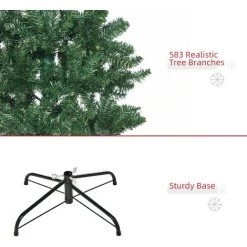 HOMCOM Sapin De Noël Artificiel Ø 81 X 180H Cm 583 Branches épines Imitation Nordmann Grand Réalisme Vert - Vert -France HOMCOM Soldes 2022 71058162 5