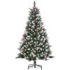 HOMCOM Sapin De Noël Artificiel Aspect Enneigé Ø 86 X 150H Cm 553 Branches Longues épines 49 Baies Rouges - Vert 1 HOMCOM Sapin De Noël Artificiel Aspect Enneigé Ø 86 X 150H Cm 553 Branches Longues épines 49 Baies Rouges - Vert -France HOMCOM Soldes 2022 71059957 1
