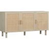 HOMCOM Buffet 3 Portes Style Bohème Chic Cannage En Rotin Panneaux Aspect Bois Clair - Beige 1 HOMCOM Buffet 3 Portes Style Bohème Chic Cannage En Rotin Panneaux Aspect Bois Clair - Beige -France HOMCOM Soldes 2022 71059961 1