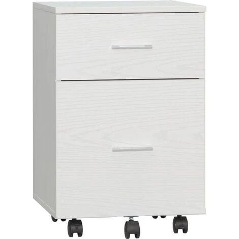 HOMCOM Caisson De Bureau Rangement Bureau Sur Roulettes 2 Tiroirs Panneaux Particules Aspect Bois Blanc 3 HOMCOM Caisson De Bureau Rangement Bureau Sur Roulettes 2 Tiroirs Panneaux Particules Aspect Bois Blanc