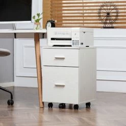 HOMCOM Caisson De Bureau Rangement Bureau Sur Roulettes 2 Tiroirs Panneaux Particules Aspect Bois Blanc 10 HOMCOM Caisson De Bureau Rangement Bureau Sur Roulettes 2 Tiroirs Panneaux Particules Aspect Bois Blanc -France HOMCOM Soldes 2022 71178616 4