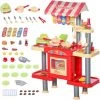 HOMCOM Cuisine Pour Enfant Jeu D'imitation De La Marchande 2 En 1 - 50 Accessoires Inclus Effets Sonores Rouge - Rouge 1 HOMCOM Cuisine Pour Enfant Jeu D'imitation De La Marchande 2 En 1 - 50 Accessoires Inclus Effets Sonores Rouge - Rouge -France HOMCOM Soldes 2022 71759944 1