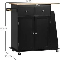 HOMCOM Desserte De Cuisine Multi Rangements 2 Tiroirs Placard 2 Portes Avec étagère 3 Range-bouteilles Porte-torchons MDF Noir Hévéa - Noir 9 HOMCOM Desserte De Cuisine Multi Rangements 2 Tiroirs Placard 2 Portes Avec étagère 3 Range-bouteilles Porte-torchons MDF Noir Hévéa - Noir -France HOMCOM Soldes 2022 72276219 3