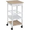 HOMCOM Chariot De Service Desserte De Cuisine à Roulettes 2 étagères + Plateau Amovible + Tiroir Bois De Pin MDF Blanc Chêne Clair 2 HOMCOM Chariot De Service Desserte De Cuisine à Roulettes 2 étagères + Plateau Amovible + Tiroir Bois De Pin MDF Blanc Chêne Clair -France HOMCOM Soldes 2022 72276220 1
