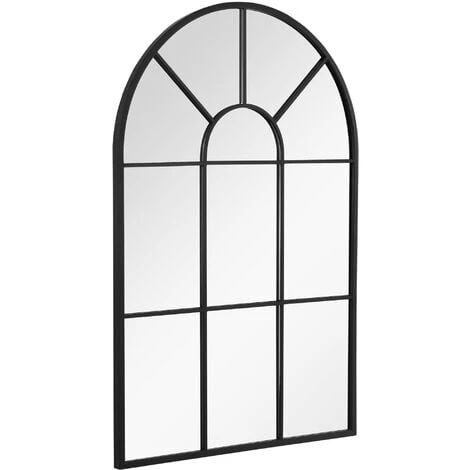 HOMCOM Miroir Mural Aspect Verrière Style Classique Chic - Dim. 60L X 90H Cm - Métal Noir Verre 3 Mm - Noir 3 HOMCOM Miroir Mural Aspect Verrière Style Classique Chic - Dim. 60L X 90H Cm - Métal Noir Verre 3 Mm - Noir
