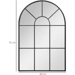 HOMCOM Miroir Mural Aspect Verrière Style Classique Chic - Dim. 60L X 90H Cm - Métal Noir Verre 3 Mm - Noir 9 HOMCOM Miroir Mural Aspect Verrière Style Classique Chic - Dim. 60L X 90H Cm - Métal Noir Verre 3 Mm - Noir -France HOMCOM Soldes 2022 72276221 3