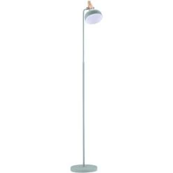 HOMCOM Lampadaire Design Néo-rétro Max. 40 W 160H Cm Tête Inclinable Réglable Interrupteur Pied Piètement Structure Acier Bleu - Bleu