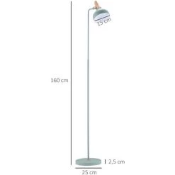 HOMCOM Lampadaire Design Néo-rétro Max. 40 W 160H Cm Tête Inclinable Réglable Interrupteur Pied Piètement Structure Acier Bleu - Bleu 9 HOMCOM Lampadaire Design Néo-rétro Max. 40 W 160H Cm Tête Inclinable Réglable Interrupteur Pied Piètement Structure Acier Bleu - Bleu -France HOMCOM Soldes 2022 72276225 3