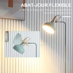 HOMCOM Lampadaire Design Néo-rétro Max. 40 W 160H Cm Tête Inclinable Réglable Interrupteur Pied Piètement Structure Acier Bleu - Bleu 11 HOMCOM Lampadaire Design Néo-rétro Max. 40 W 160H Cm Tête Inclinable Réglable Interrupteur Pied Piètement Structure Acier Bleu - Bleu -France HOMCOM Soldes 2022 72276225 5