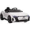 HOMCOM Véhicule électrique Enfant Audi RS E-tron GT V. Max. 5 Km/h Télécommande Effets Sonores + Lumineux Blanc - Blanc