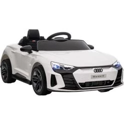 HOMCOM Véhicule électrique Enfant Audi RS E-tron GT V. Max. 5 Km/h Télécommande Effets Sonores + Lumineux Blanc - Blanc