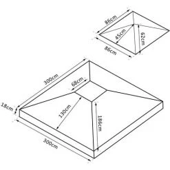 HOMCOM Toile De Toit De Rechange Pour Pavillon Tonnelle Tente 3x3m Crème - Beige 8 HOMCOM Toile De Toit De Rechange Pour Pavillon Tonnelle Tente 3x3m Crème - Beige -France HOMCOM Soldes 2022 723776 3