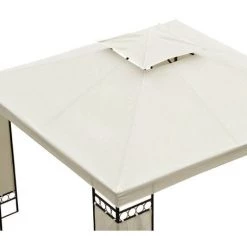 HOMCOM Toile De Toit De Rechange Pour Pavillon Tonnelle Tente 3x3m Crème - Beige 9 HOMCOM Toile De Toit De Rechange Pour Pavillon Tonnelle Tente 3x3m Crème - Beige -France HOMCOM Soldes 2022 723776 4