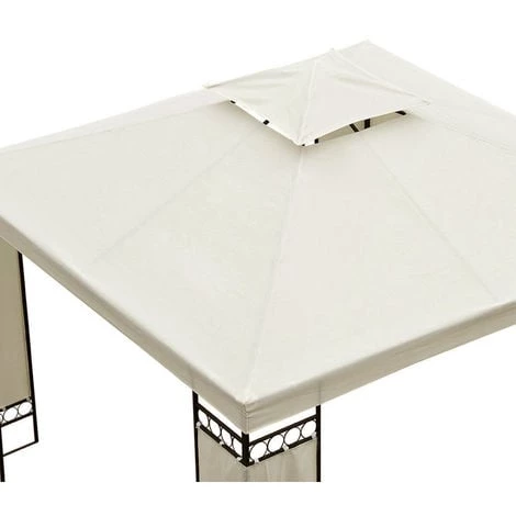HOMCOM Toile De Toit De Rechange Pour Pavillon Tonnelle Tente 3x3m Crème - Beige 5 HOMCOM Toile De Toit De Rechange Pour Pavillon Tonnelle Tente 3x3m Crème - Beige – Image 4