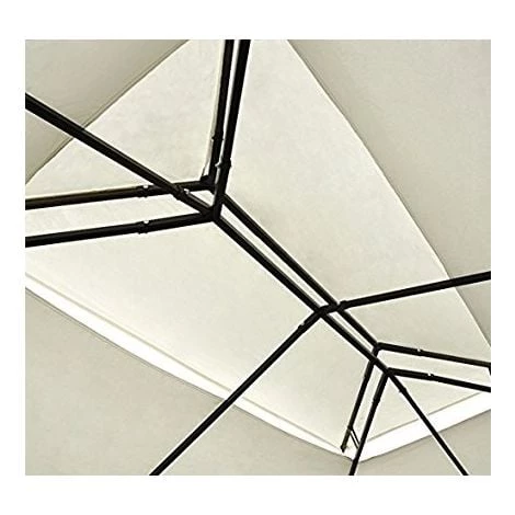 HOMCOM Toile De Toit De Rechange Pour Pavillon Tonnelle Tente 3x3m Crème - Beige 6 HOMCOM Toile De Toit De Rechange Pour Pavillon Tonnelle Tente 3x3m Crème - Beige – Image 5