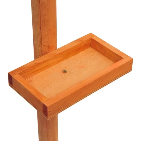 HOMCOM Mangeoire Sur Pied Nichoir A Plateau Station A Oiseaux Bois Pour Exterieur 150cm - Marron 6 HOMCOM Mangeoire Sur Pied Nichoir A Plateau Station A Oiseaux Bois Pour Exterieur 150cm - Marron – Image 4