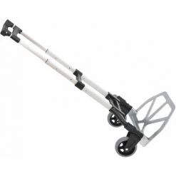 HOMCOM Chariot Diable Pliable Leger Telescopique Charge 70kg En Aluminium Argent-noir