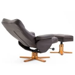 HOMCOM Fauteuil Relax Inclinable Style Contemporain Repose-pieds Coffre Rangement Revêtement Synthétique Acier Bois Chocolat - Marron 11 HOMCOM Fauteuil Relax Inclinable Style Contemporain Repose-pieds Coffre Rangement Revêtement Synthétique Acier Bois Chocolat - Marron -France HOMCOM Soldes 2022 7301356 5