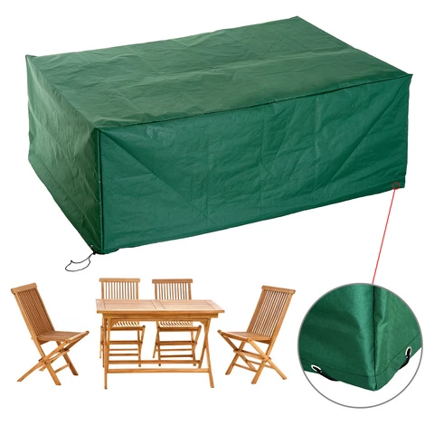HOMCOM Housse De Protection Etanche Pour Meuble Salon De Jardin Rectangulaire 210L X 140l X 80H Cm Vert - Vert 4 HOMCOM Housse De Protection Etanche Pour Meuble Salon De Jardin Rectangulaire 210L X 140l X 80H Cm Vert - Vert – Image 2