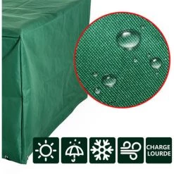 HOMCOM Housse De Protection Etanche Pour Meuble Salon De Jardin Rectangulaire 210L X 140l X 80H Cm Vert - Vert 11 HOMCOM Housse De Protection Etanche Pour Meuble Salon De Jardin Rectangulaire 210L X 140l X 80H Cm Vert - Vert -France HOMCOM Soldes 2022 730938 5
