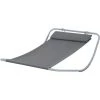 HOMCOM Bain De Soleil Transat De Jardin Bascule Hamac 212L X 130l X 60H Cm Gris - Gris